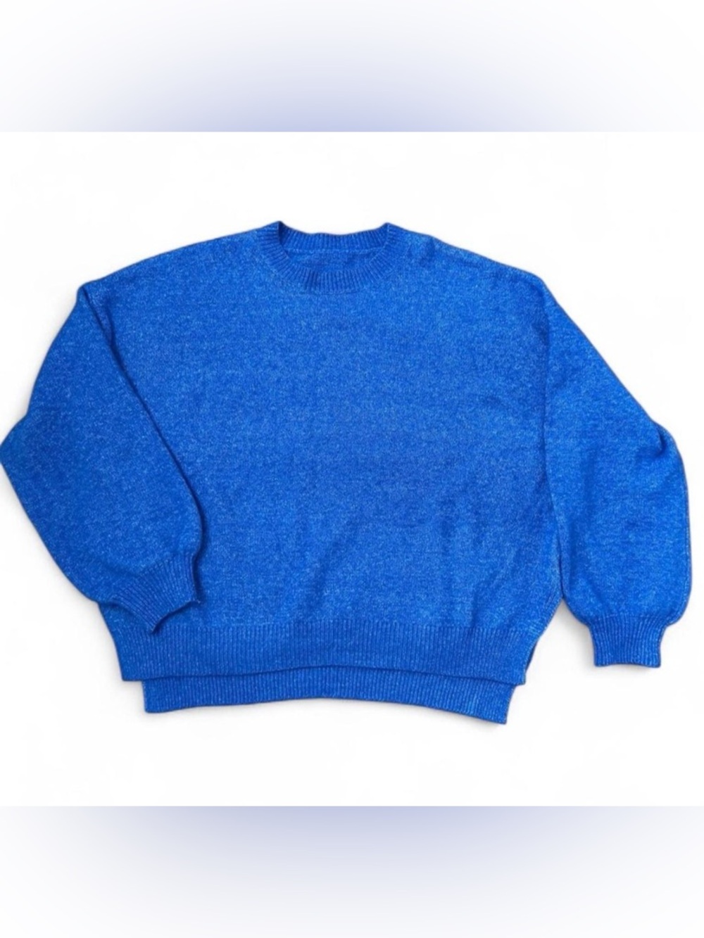 NWOT SHEIN Women's Cowl & Turtleneck Sweater in Bright Blue